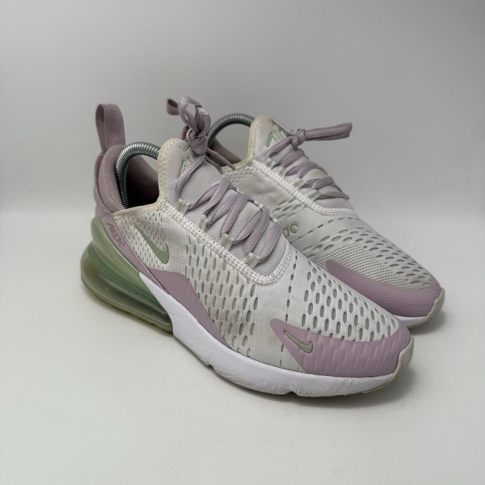 Nike Air Max 270 Shoes Womens 8 White Pistachio Frost Lilac Running Sneakers